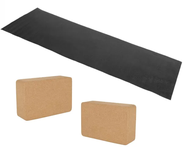 Odin Paket-erbjudande Yogamatta + 2 stycken Kork-yogablock